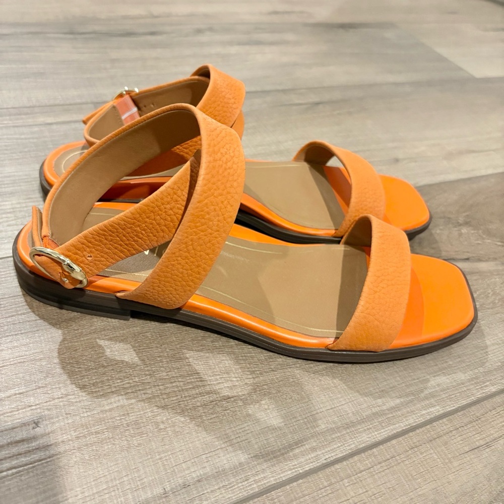 Vionic Anaya Ankle Strap Sandal Marmalade Orange Leather Size 9.5 - Picture 2 of 9